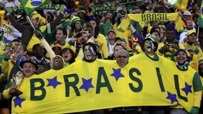 The colorful and passionate fans of the Selecao, Brazil's national team